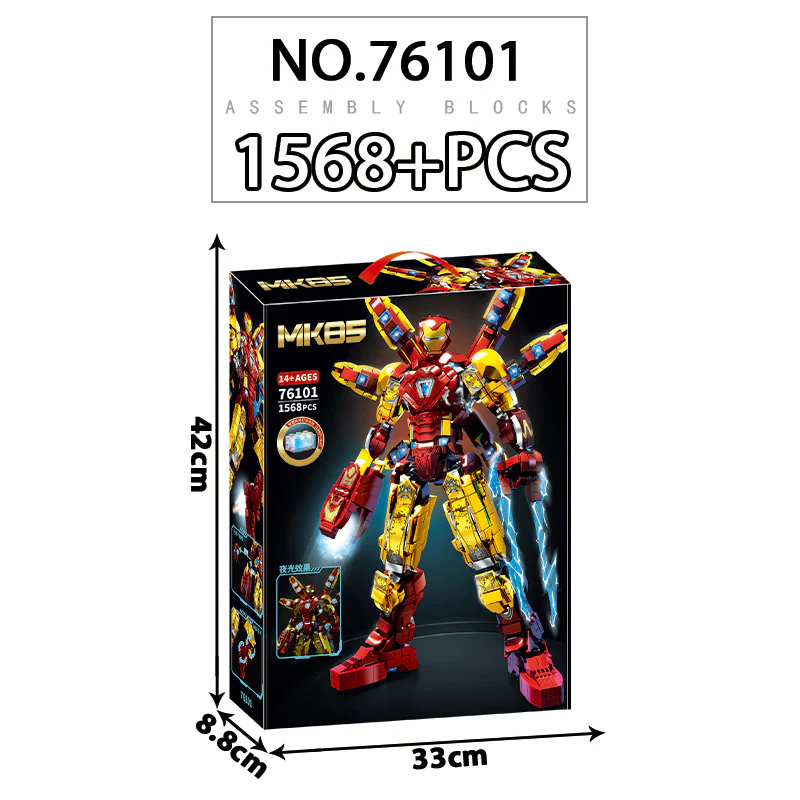 1568pcs LY 76101 Iron Man MK85 - Image 4