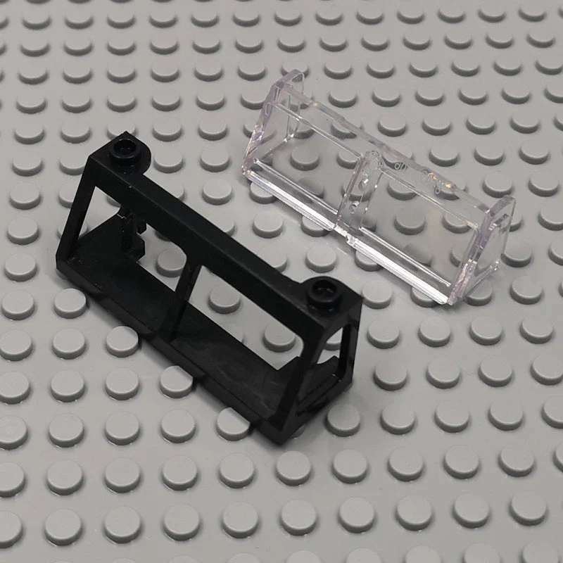 1 pair 13760+13756 MOC Windscreen 2x6x2 Train with Trans-Clear Glass - Image 2
