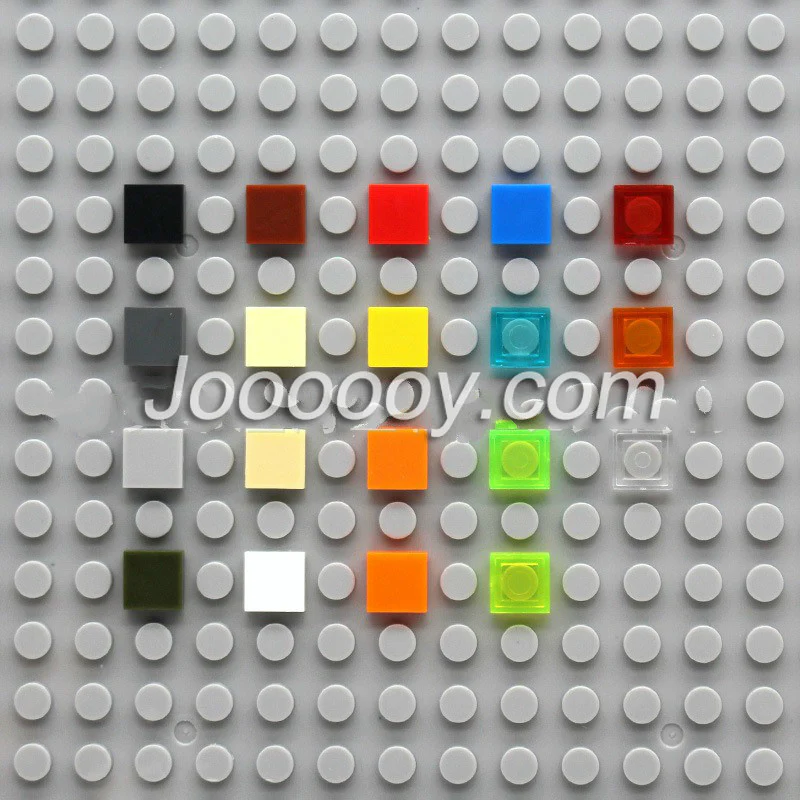 100 pcs 1*1 flat tiles MOC bricks 3070 - Image 2