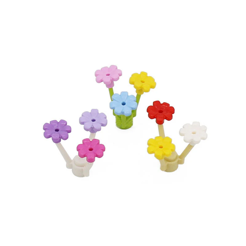 100 pcs 1*1 Seven-peta Flower Plant MOC bricks 95831 - Image 4