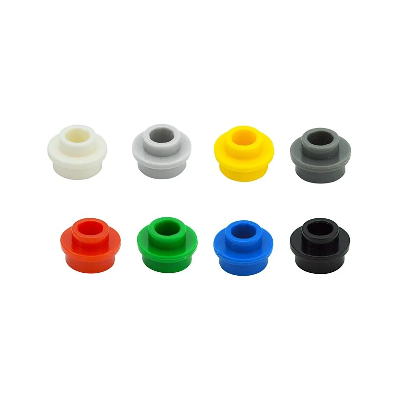 100pcs 1*1  Round Plates With Open MOC Bricks 85861 28626 - Image 4