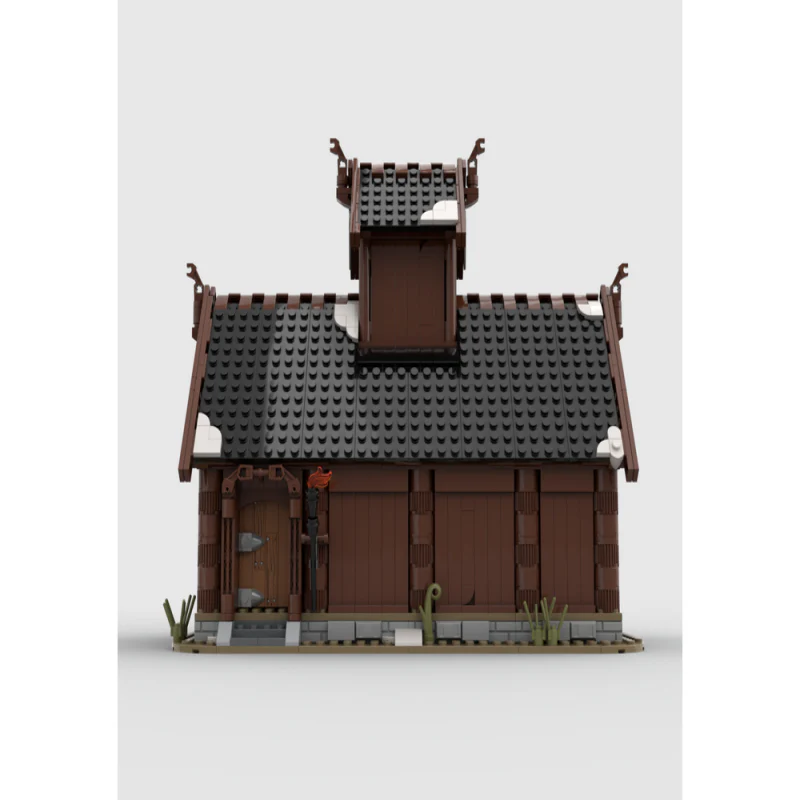 1012pcs MOC-104429 Viking God House - Image 3