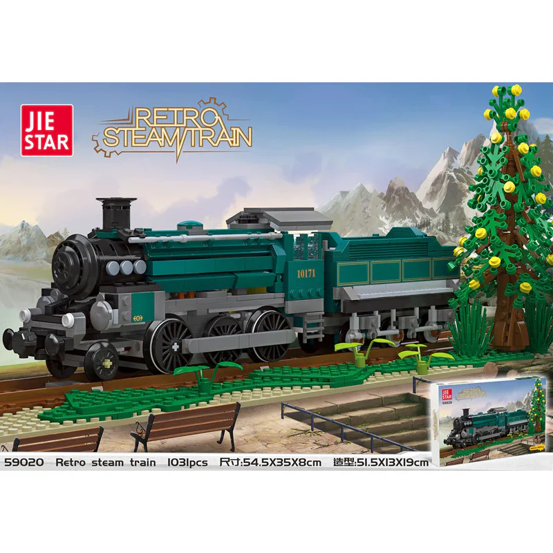 1031 PCS 59020 Retro Steam Train - Image 2
