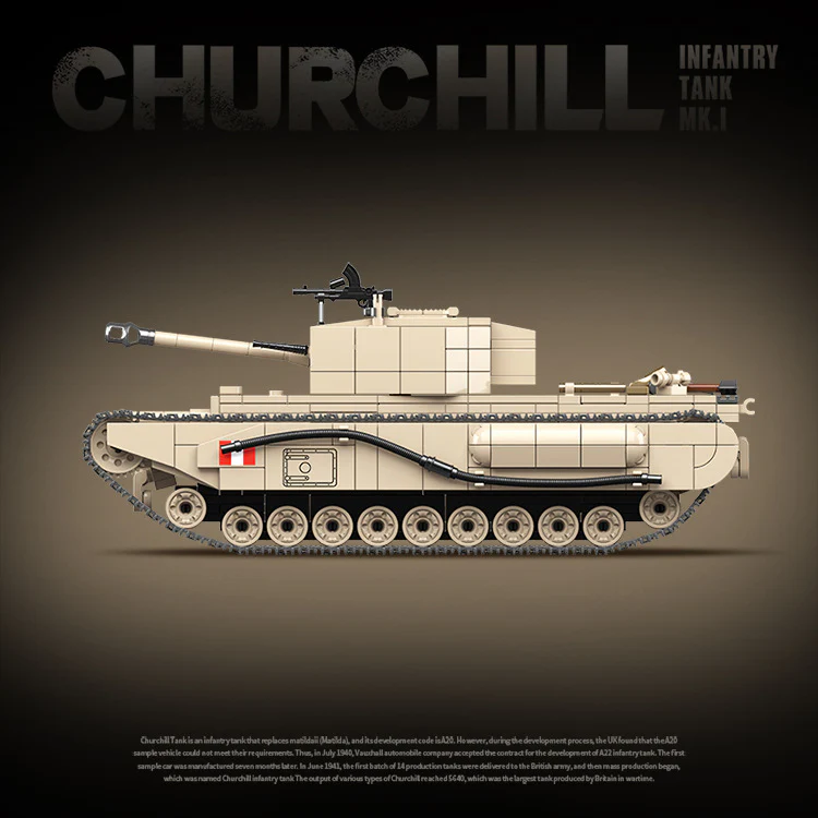 1031 PCS QG100238 QUANGUAN Churchill Infantry Tank MK.I - Image 3