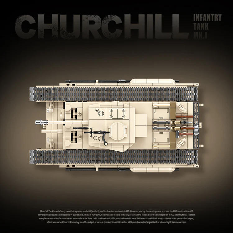 1031 PCS QG100238 QUANGUAN Churchill Infantry Tank MK.I - Image 4
