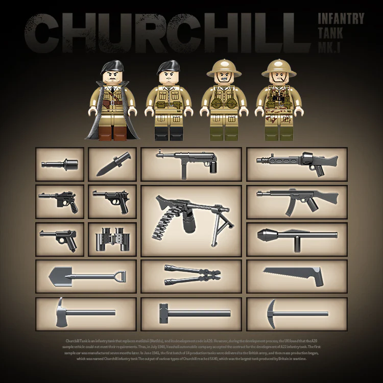 1031 PCS QG100238 QUANGUAN Churchill Infantry Tank MK.I - Image 6