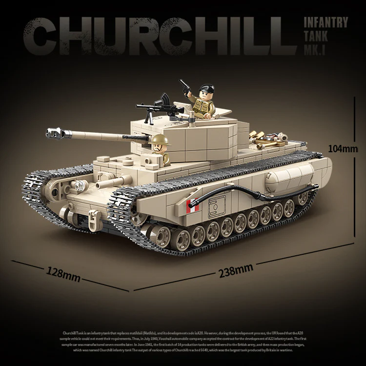 1031 PCS QG100238 QUANGUAN Churchill Infantry Tank MK.I - Image 8