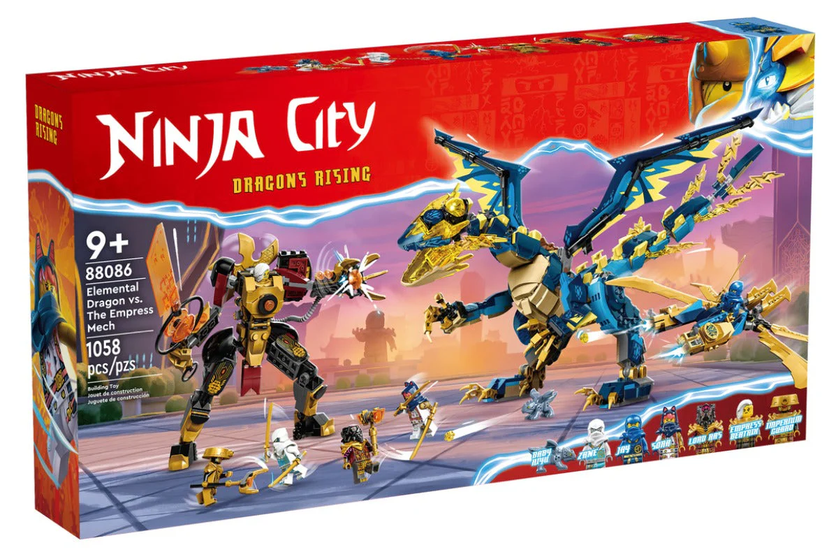 1038pcs 1796 88086 Elemental Dragon vs. The Empress Mech - Image 2