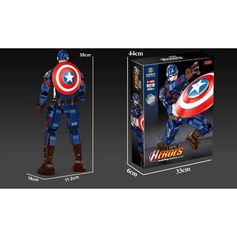 1048pcs TuoLe 6018 Captain America no reviews - Image 3