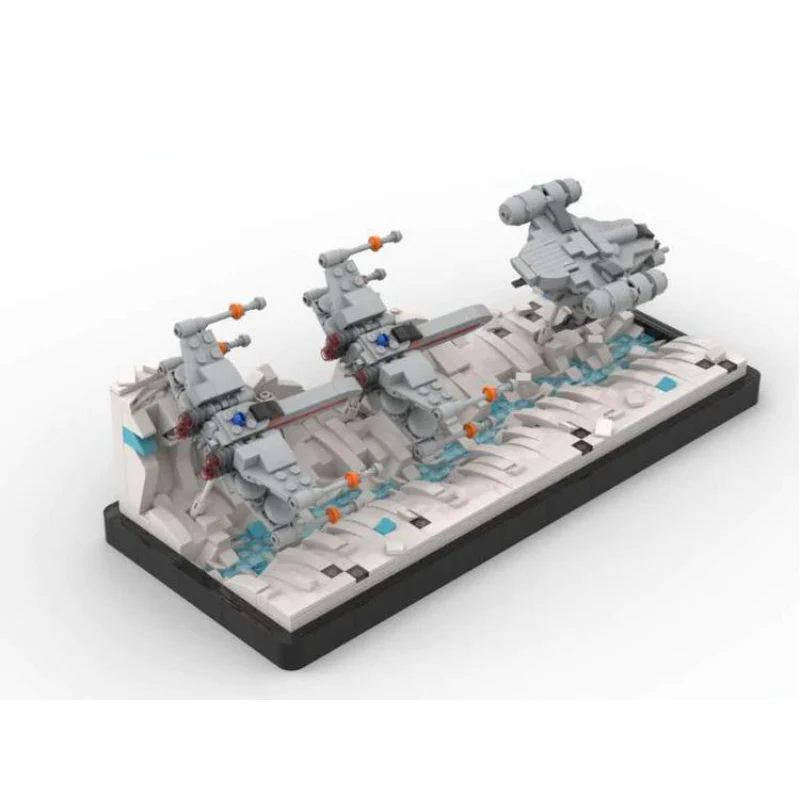 1061pcs MOC-56353 Razor Crest Ice Planet Pursuit Mandalorian S2 Micro X-W ing - Image 3