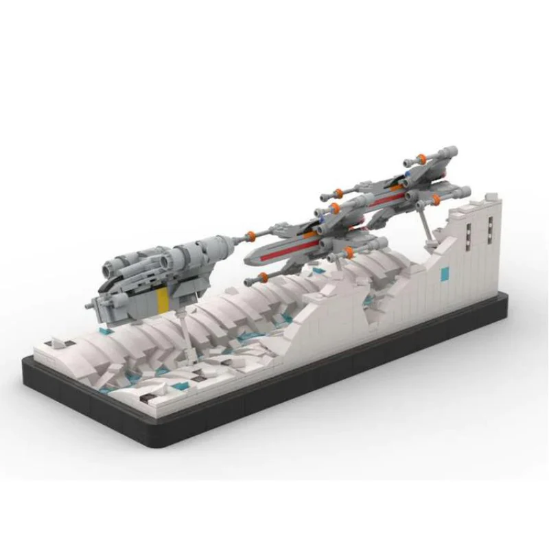 1061pcs MOC-56353 Razor Crest Ice Planet Pursuit Mandalorian S2 Micro X-W ing - Image 4