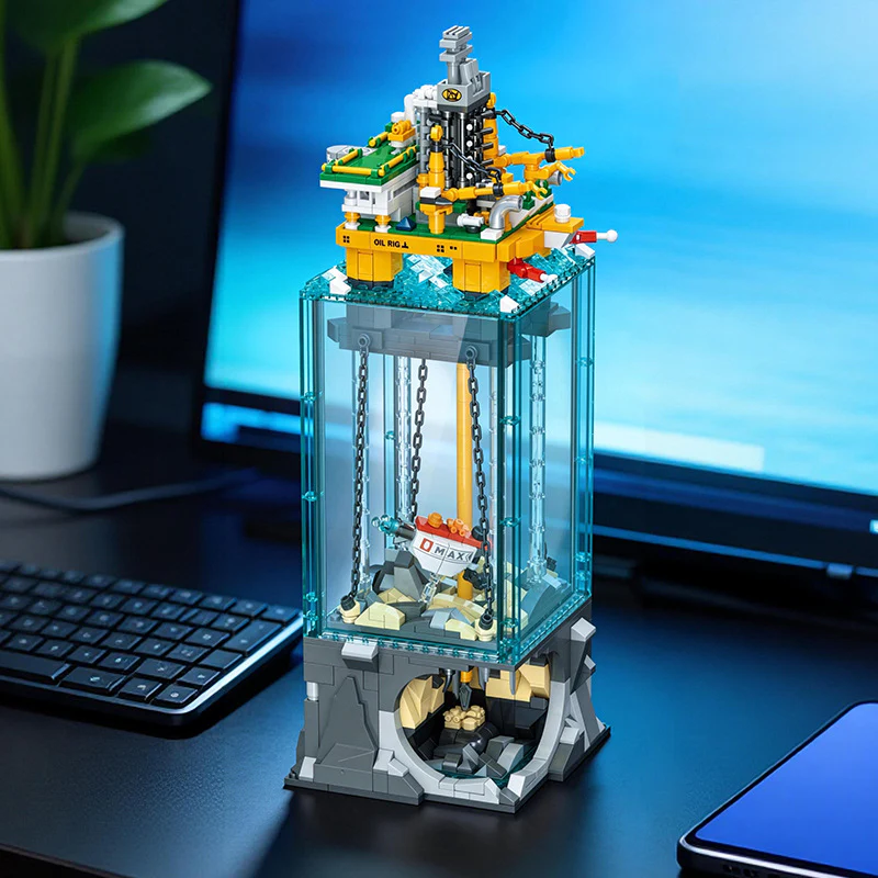 1064pcs JIESTAR JJ9215 Miniature Offshore Drilling Scene - Image 3