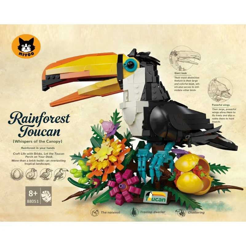 1068pcs MiYoo 88051 Bird of Paradise - Image 6
