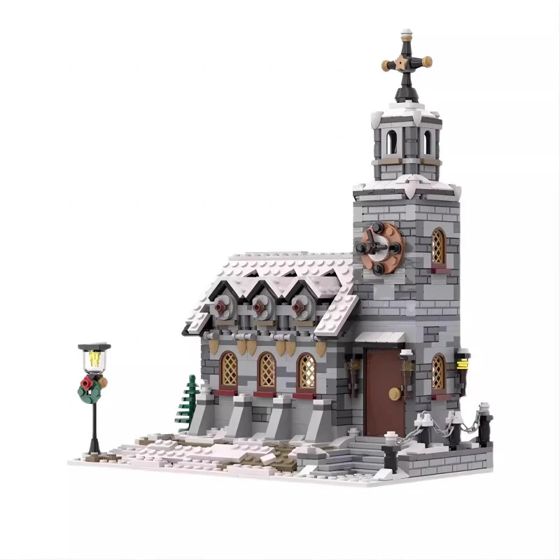 1074pcs MOC-58208 Little Winter Church - Image 3