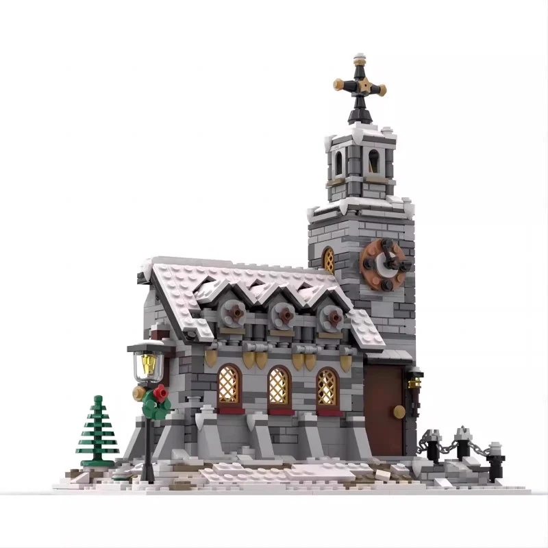 1074pcs MOC-58208 Little Winter Church - Image 4