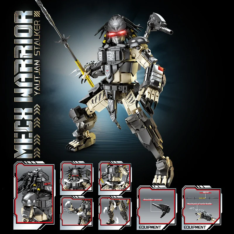 1082pcs LY 76110 Mech Warrior-Yaut Jan Stalker - Image 3