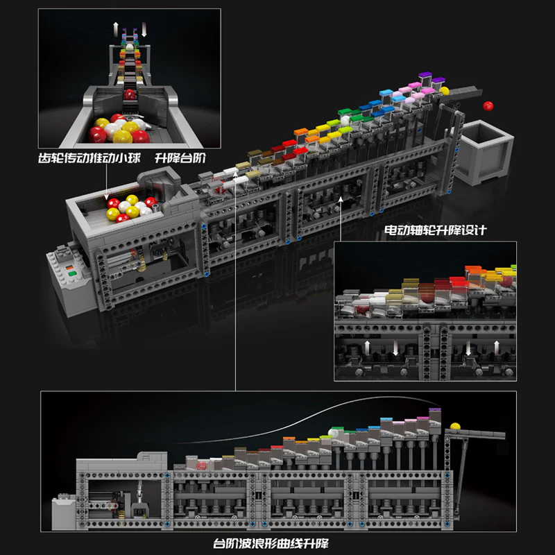 1083 PCS MOULDKING 26004 Rainbow Stepper GBC - Image 3