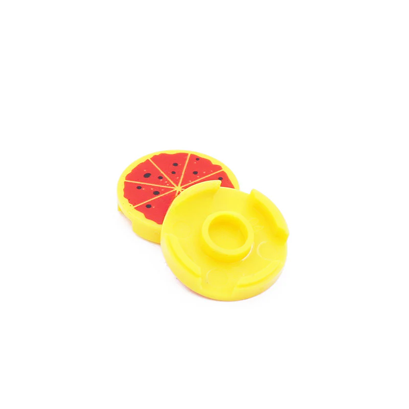 10pcs 14769 Tile Round 2 x 2 with Bottom Stud Holder Printing food pizza - Image 3