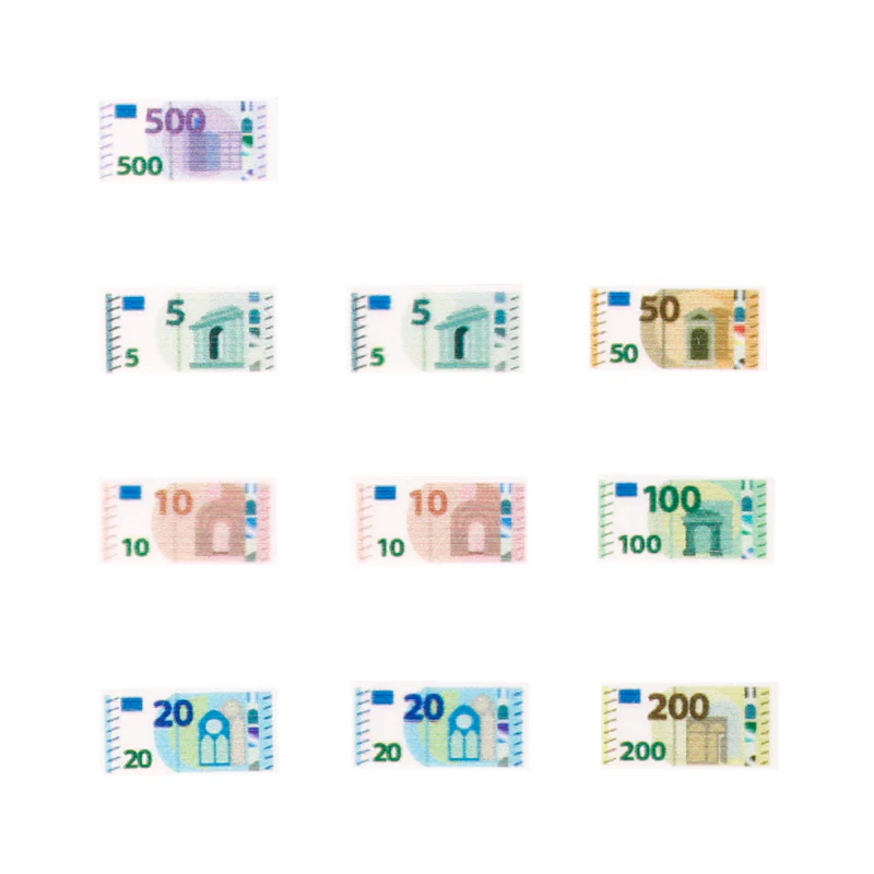 10pcs 3069 Miniature Props USD Euro 1X2 Print Set - Image 4