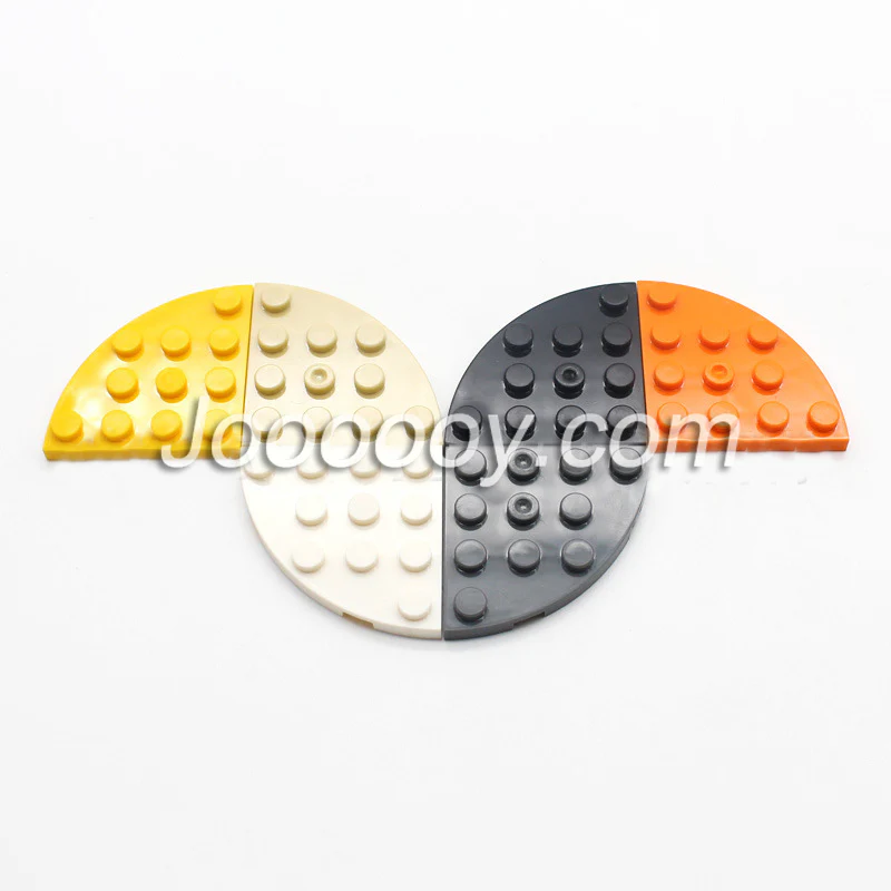 10pcs 4*4 Round shape Wedge Plate MOC Bricks 30565 - Image 2