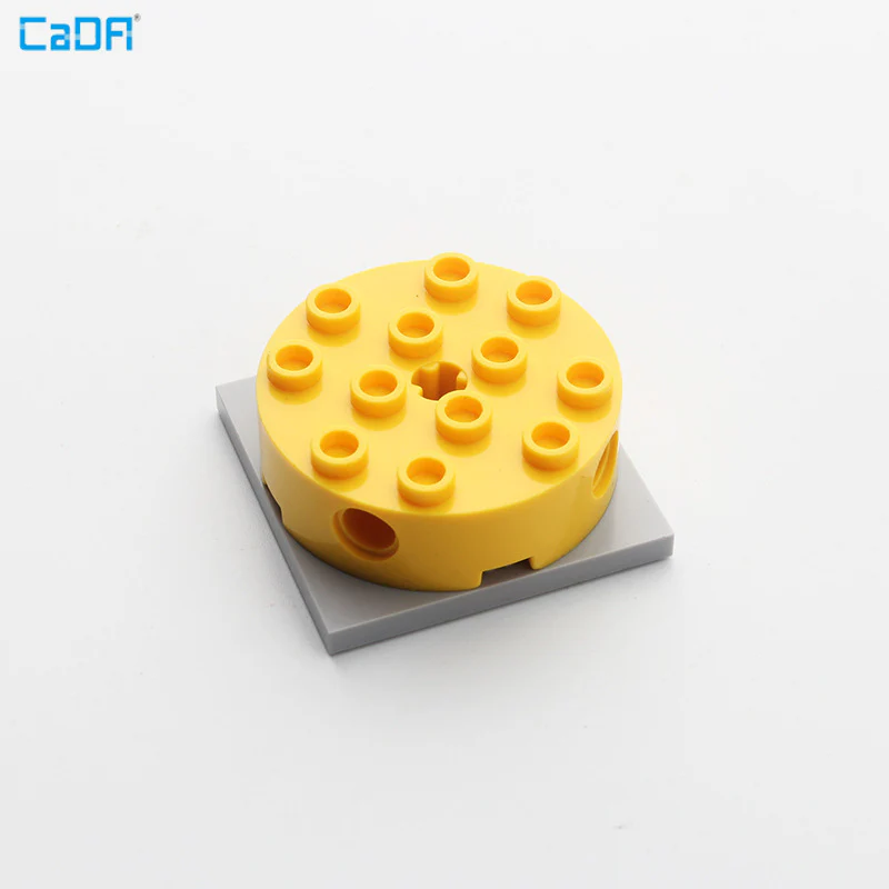 10pcs Cada 60474/6222/61485 Brick Round 4x4 with 4 Side Pin Holes and Center Axle Hole - Image 2
