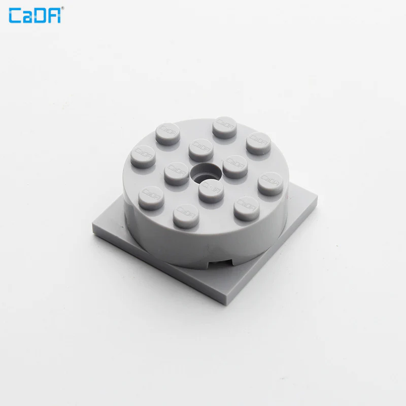 10pcs Cada 60474/6222/61485 Brick Round 4x4 with 4 Side Pin Holes and Center Axle Hole - Image 3