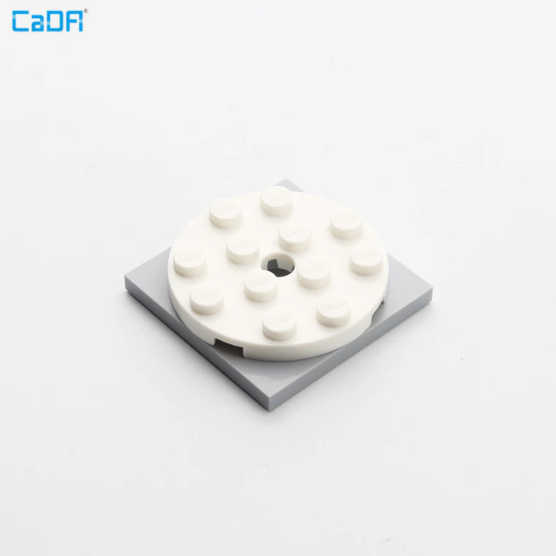 10pcs Cada 60474/6222/61485 Brick Round 4x4 with 4 Side Pin Holes and Center Axle Hole - Image 4