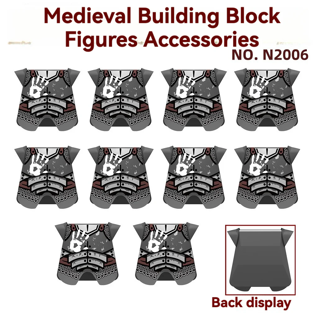 10pcs N2001-N2006 Medieval Soldier Minifigure Accessories - Image 10