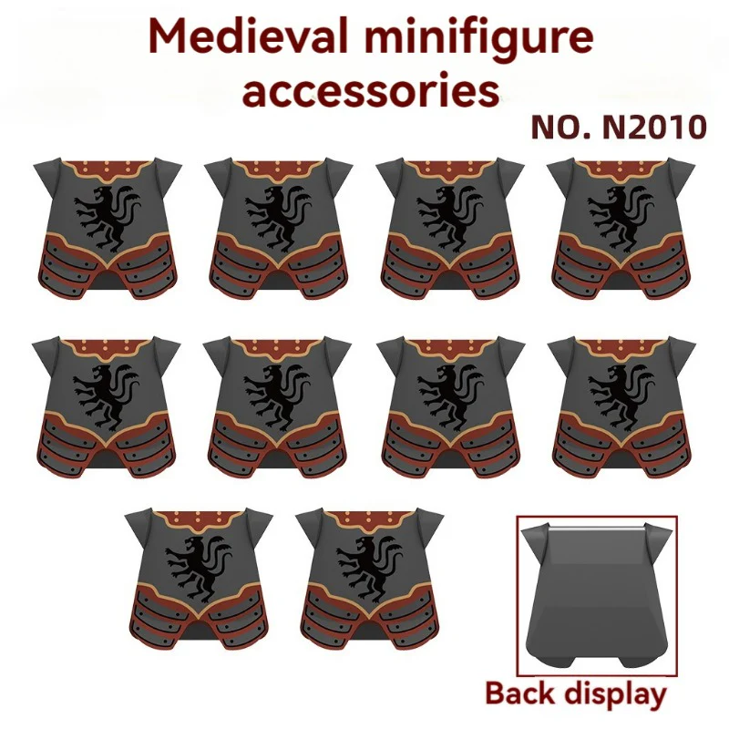 10pcs N2007-2010 medieval castle knight armor minifigures accessories - Image 5