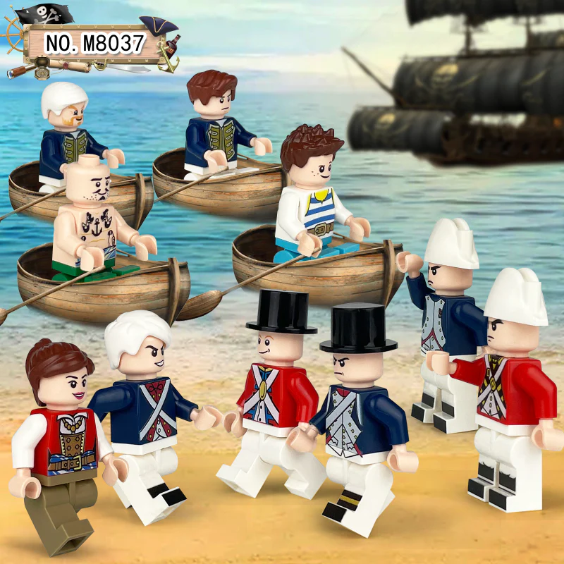 10pcs Professional Minifigure Pirate Sailor Captain Chef - Image 4