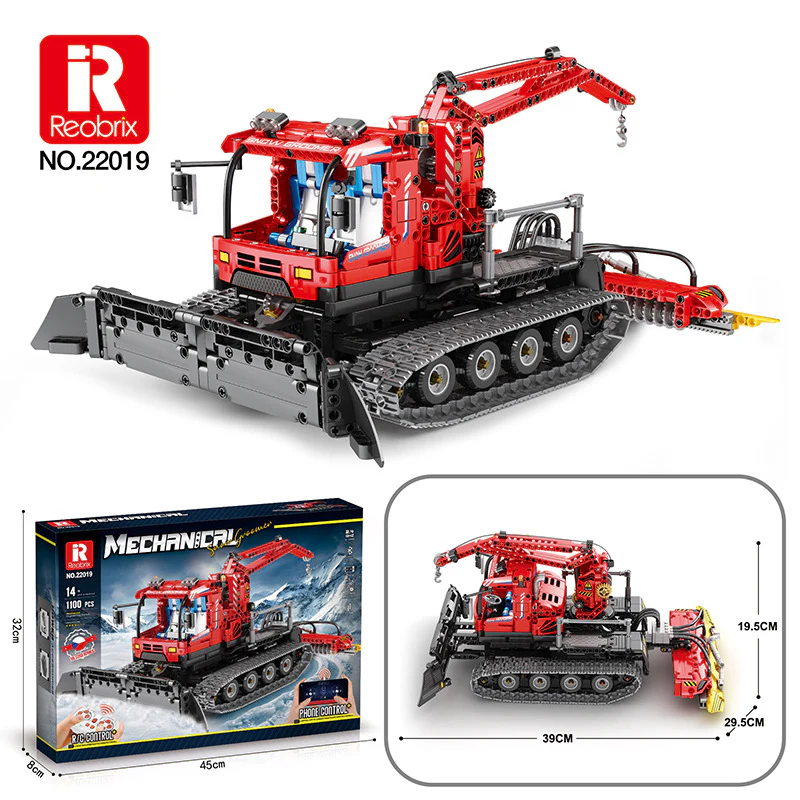 1100PCS RB22019 Reobrix Snow Groomer Car - Image 6