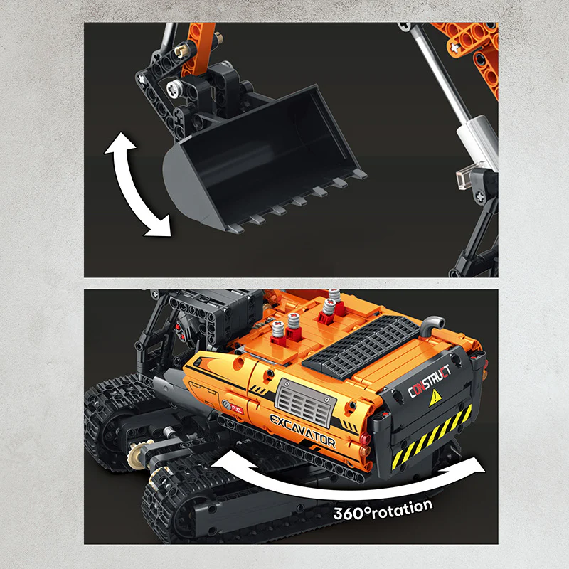 1106pcs Reobrix 22003 Mechanical Forklift with power pack - Image 3
