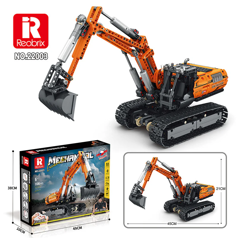 1106pcs Reobrix 22003 Mechanical Forklift with power pack - Image 5