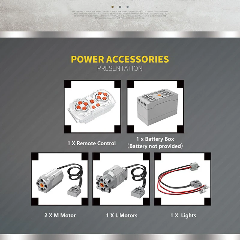 1106pcs Reobrix 22003 Mechanical Forklift with power pack - Image 6