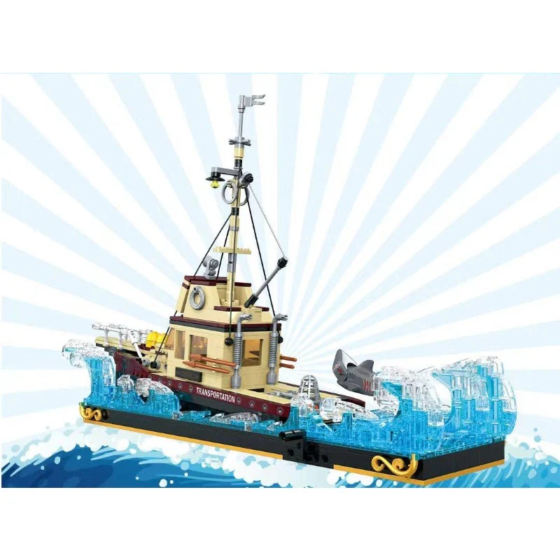 1109 pcs XJD JD074 Shark Attack - Image 3