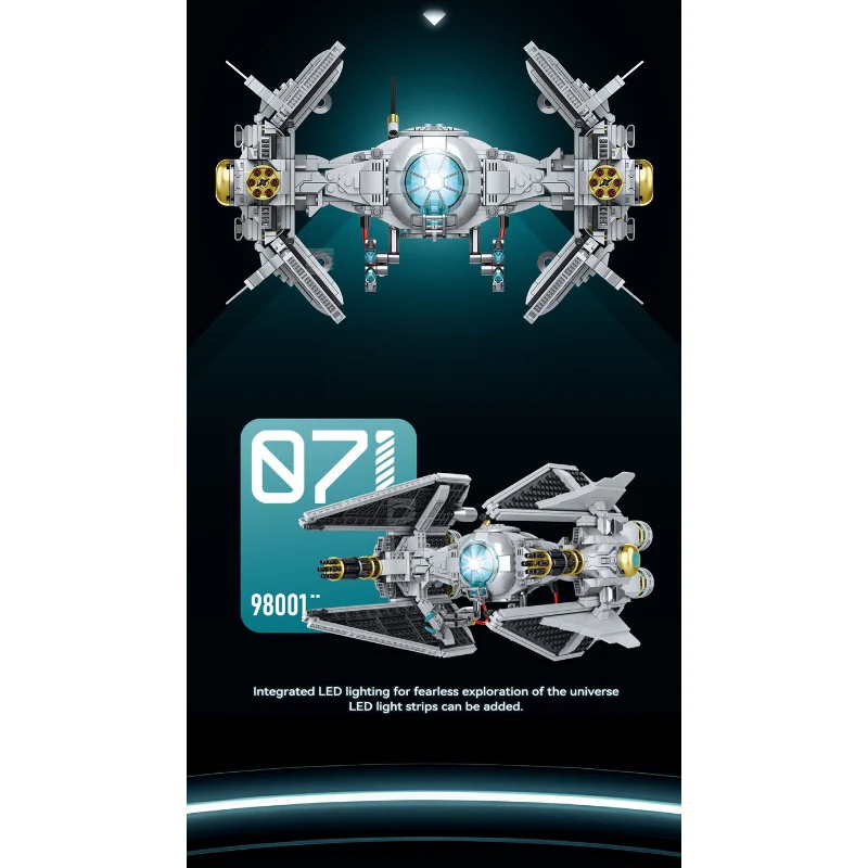 1109pcs ZAPE 98001 Stellar Interceptor - Image 4