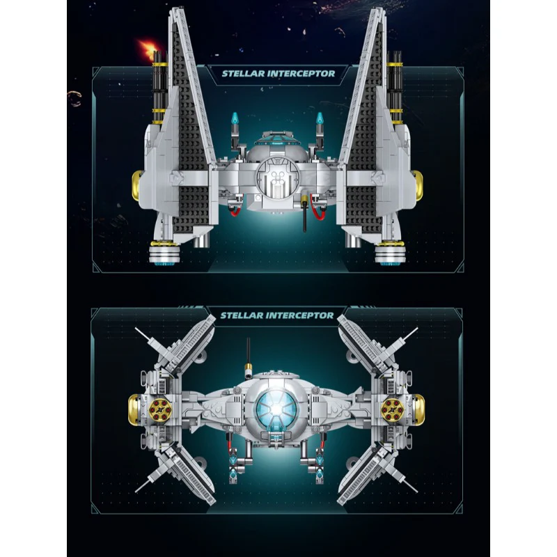 1109pcs ZAPE 98001 Stellar Interceptor - Image 6