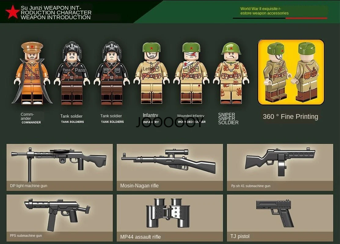 1113pcs  QuanGuan 100063 T-34 medium tank ww2 military - Image 4