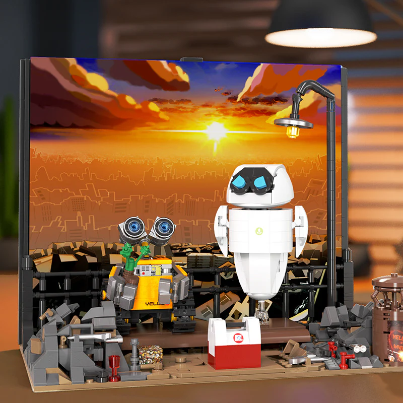 1128pcs L8003 Robot Love Wall and Eva - Image 2