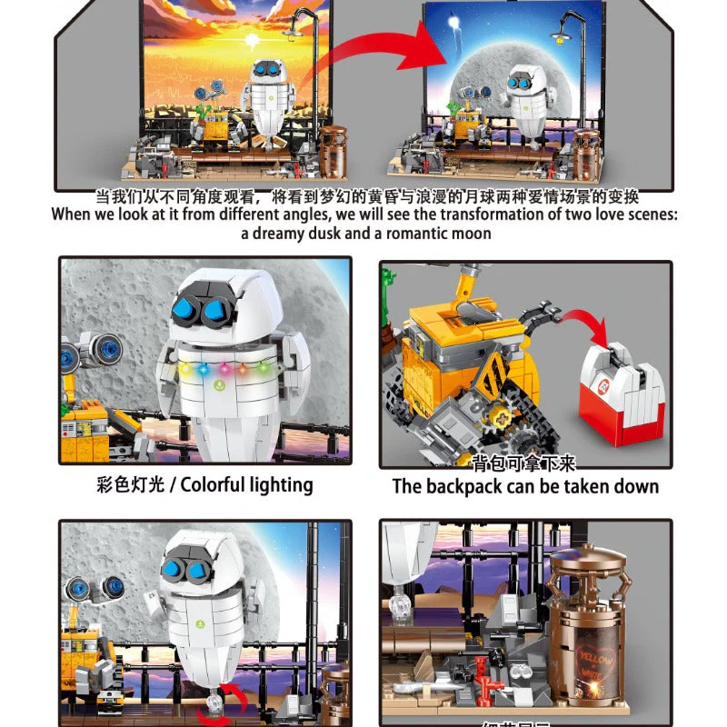 1128pcs L8003 Robot Love Wall and Eva - Image 4