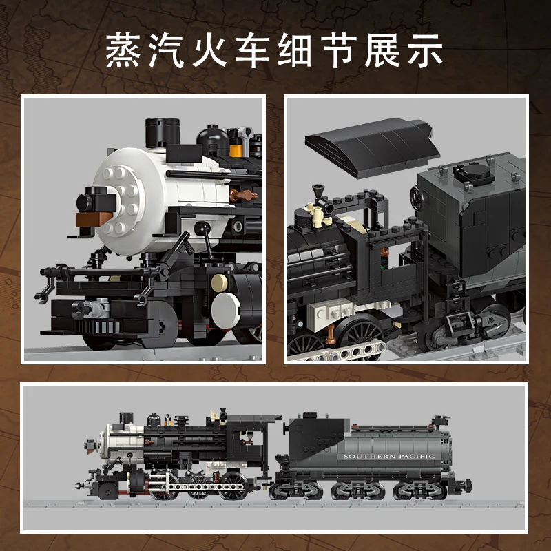 1136PCS JIESTAR 59003 CN5700 Steam Train - Image 3