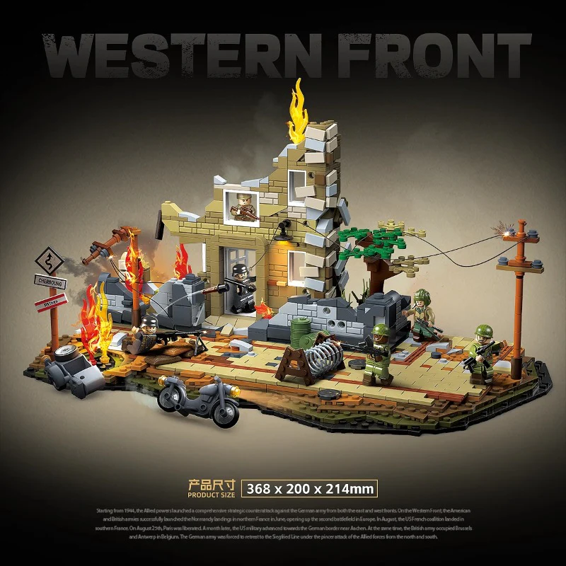 1145 pcs QUANGUAN 100280 Western Front Urban Battle - Image 3