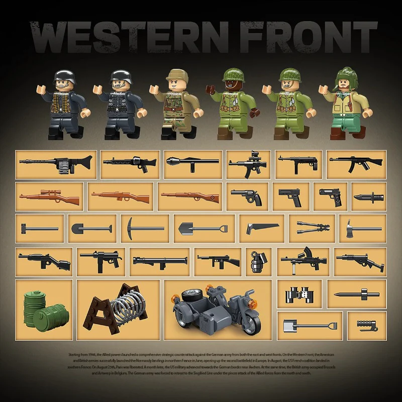1145 pcs QUANGUAN 100280 Western Front Urban Battle - Image 5