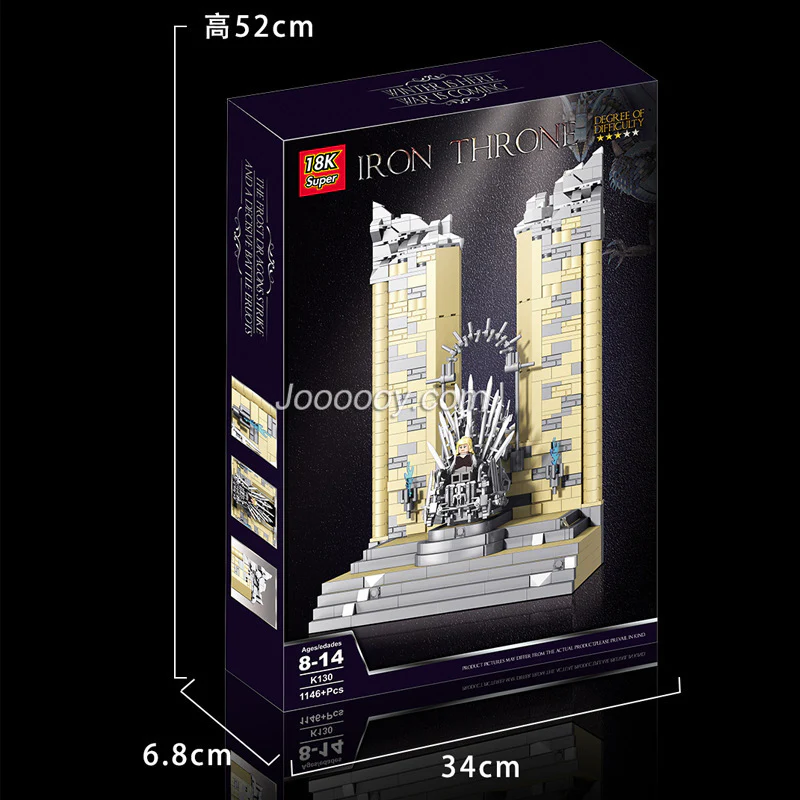 1146PCS k130 Iron Throne - Image 4