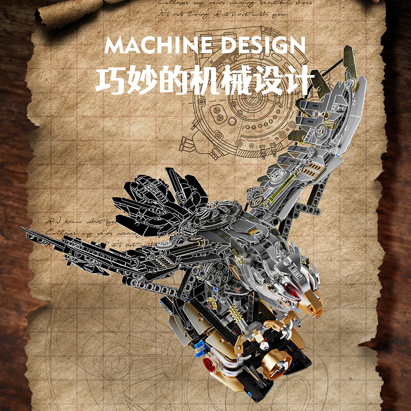 1168pcs MJi 13084 Mechanical Goshawk - Image 5