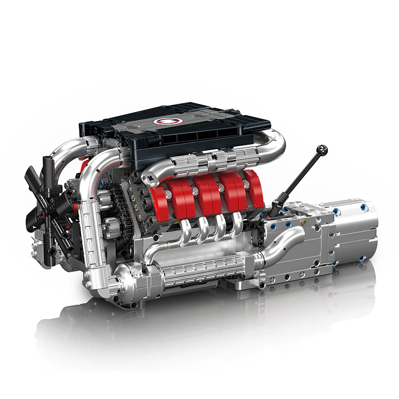 1169 pcs MouldKing 10203 MB Automobile V8 Engine Transmission - Image 5