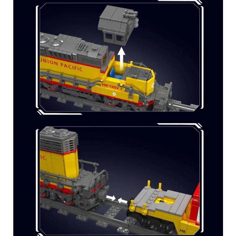 1257 pcs MouldKing 12027S EMD SD40-2 Diesel Locomotive-Dynamic(with PF) - Image 5