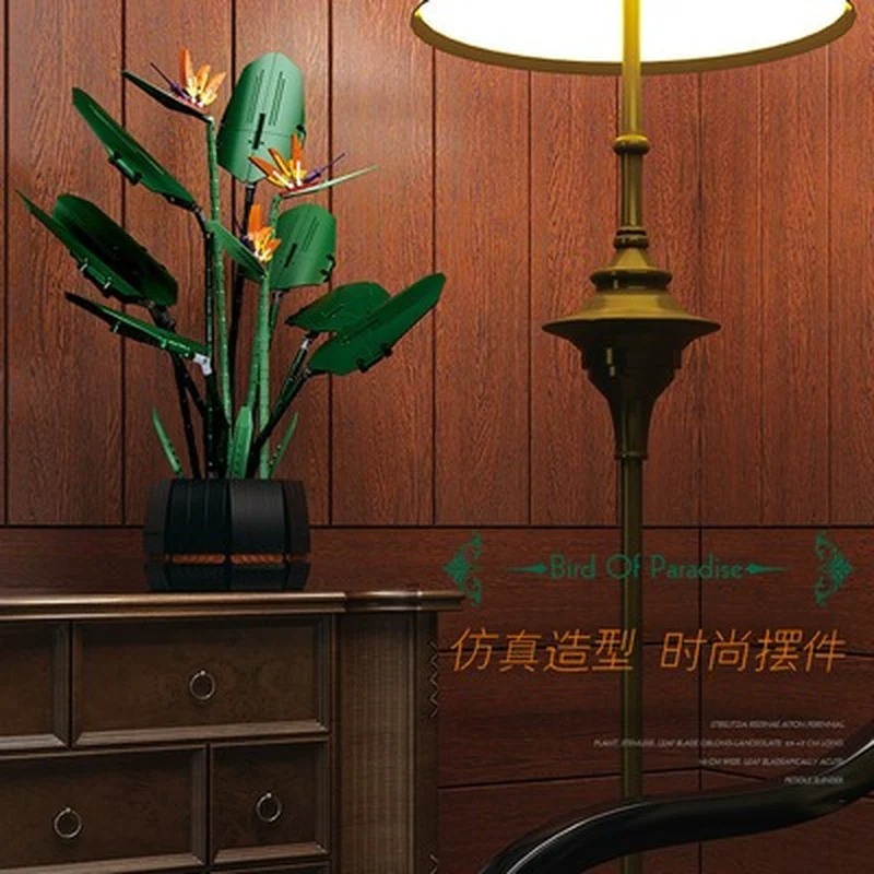 1173PCS 10298 Bird of paradise building blocks flower - Image 4