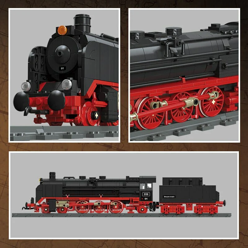 1173PCS JIESTAR 59004 Germany BR01 Steam Train - Image 3