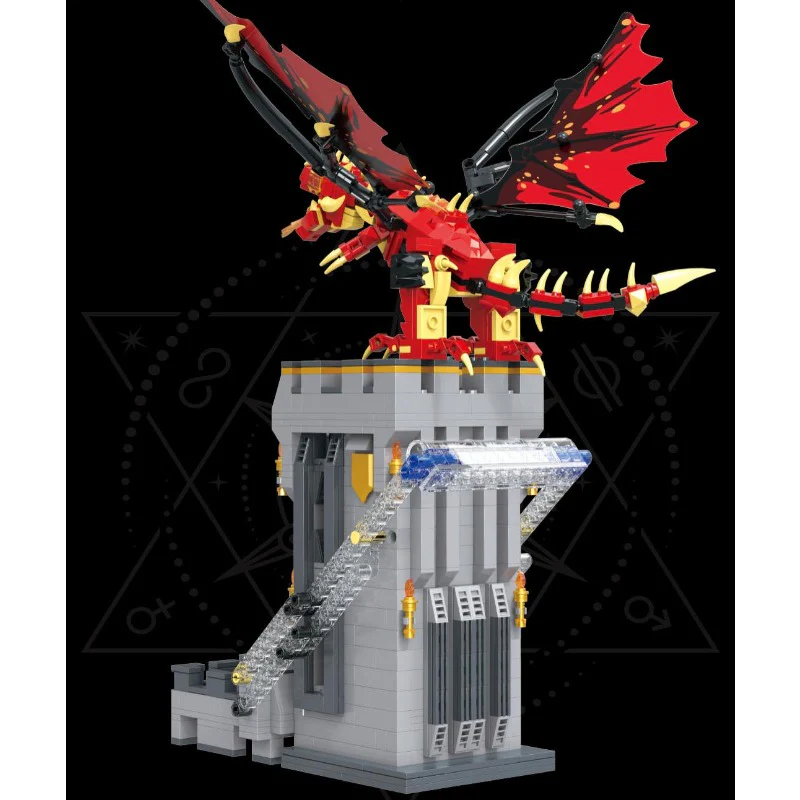 1176PCS XJD JD046 Dungeons & Dragons：Medieval Dice Tower - Image 2